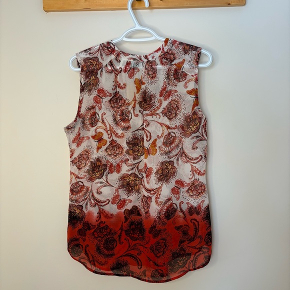 💙#171 Antilia Femme Butterfly Print Sleeveless Blouse - Picture 3 of 4